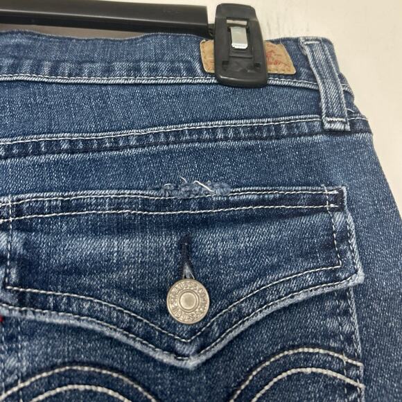 Levi’s Y2K 524 Too SuperLow Rise Boot/Flare Flap Pocket Denim Jeans Size 13 - Picture 9 of 13